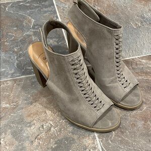 GAP Taupe Lace-Up Heeled Sandals